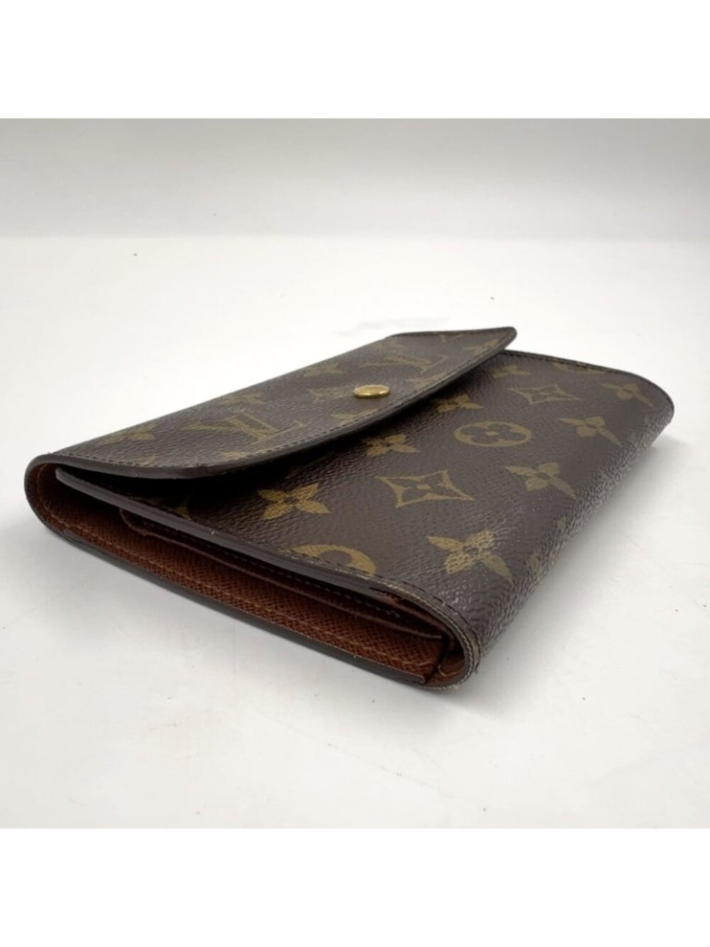 Louis Vuitton Porte Tresor Etuis Papier Monogram Leather With Initials Brown - Picture 15 of 15